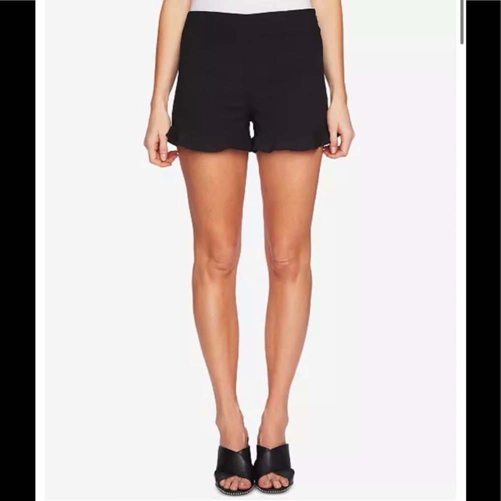I State Black Ruffle Hem Welt Pockets Side Zipper Size 8 NWT